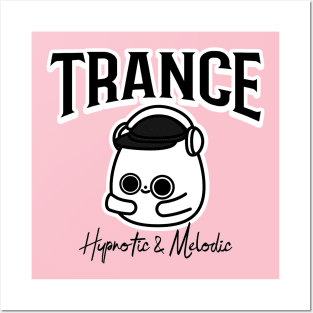 TRANCE  - Hypnotic & Melodic Character (black) Posters and Art